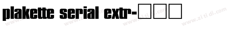 plakette serial extr字体转换